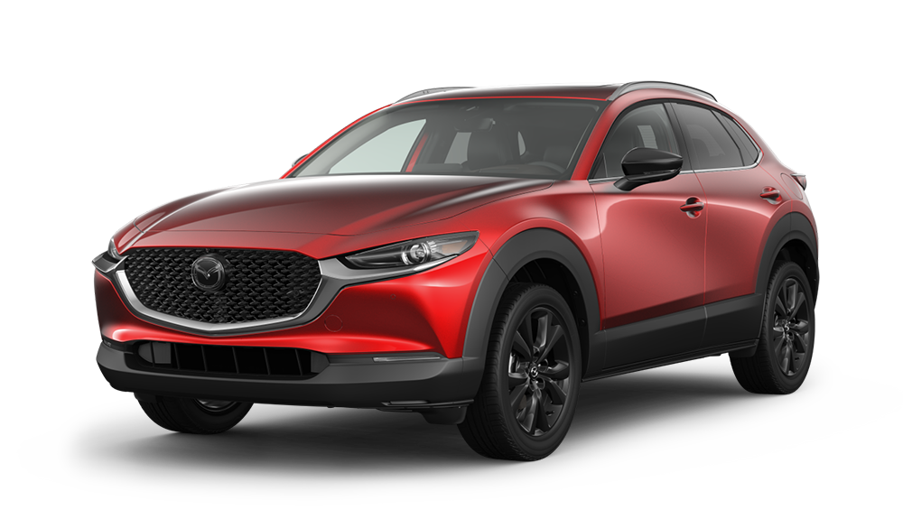 A red Mazda CX-30