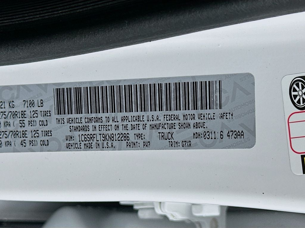 2019 RAM 1500 Rebel Crew Cab 4x4 5'7' Box