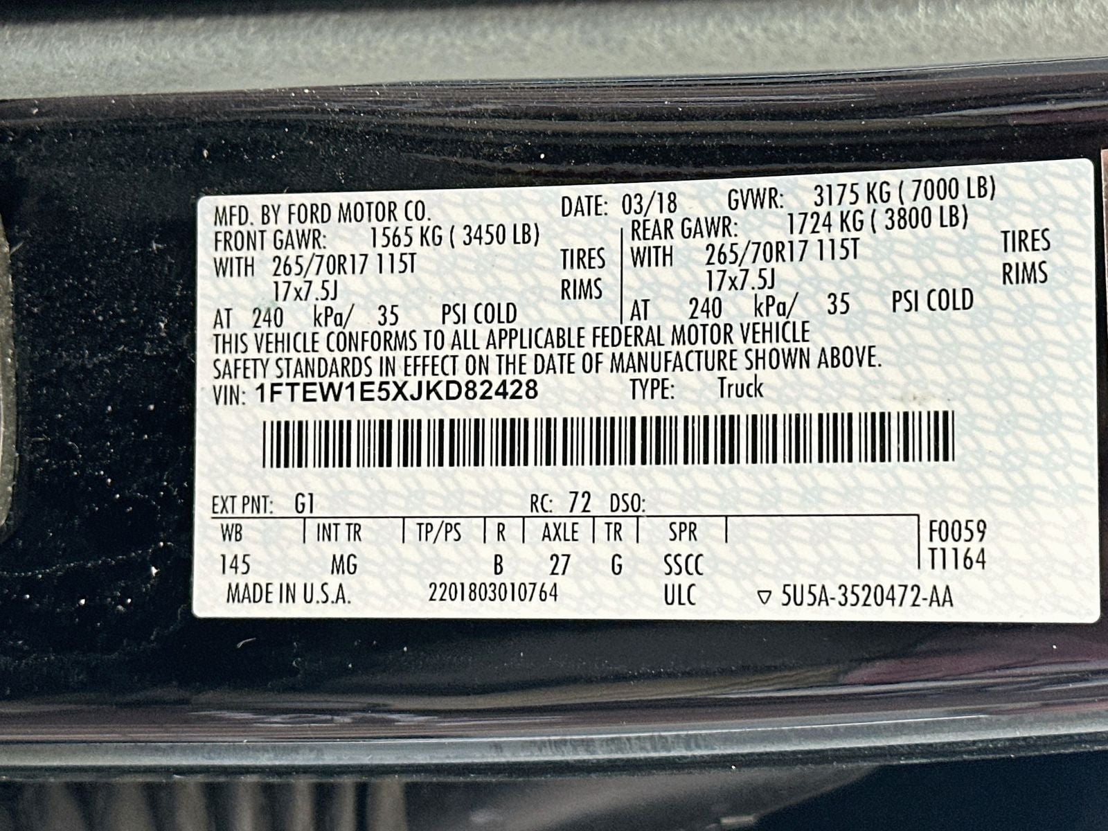 2018 Ford F-150 XLT