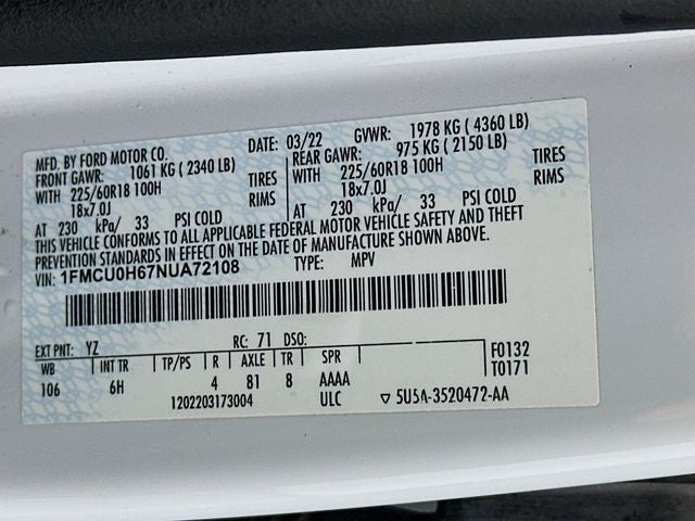 2022 Ford Escape SEL