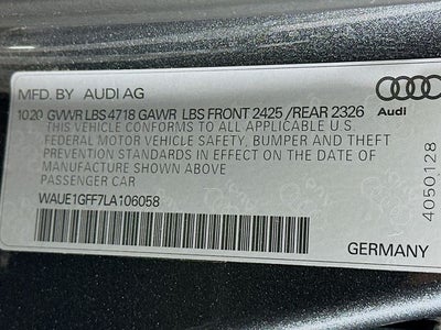 2020 Audi S3 2.0T Premium Plus S Line quattro