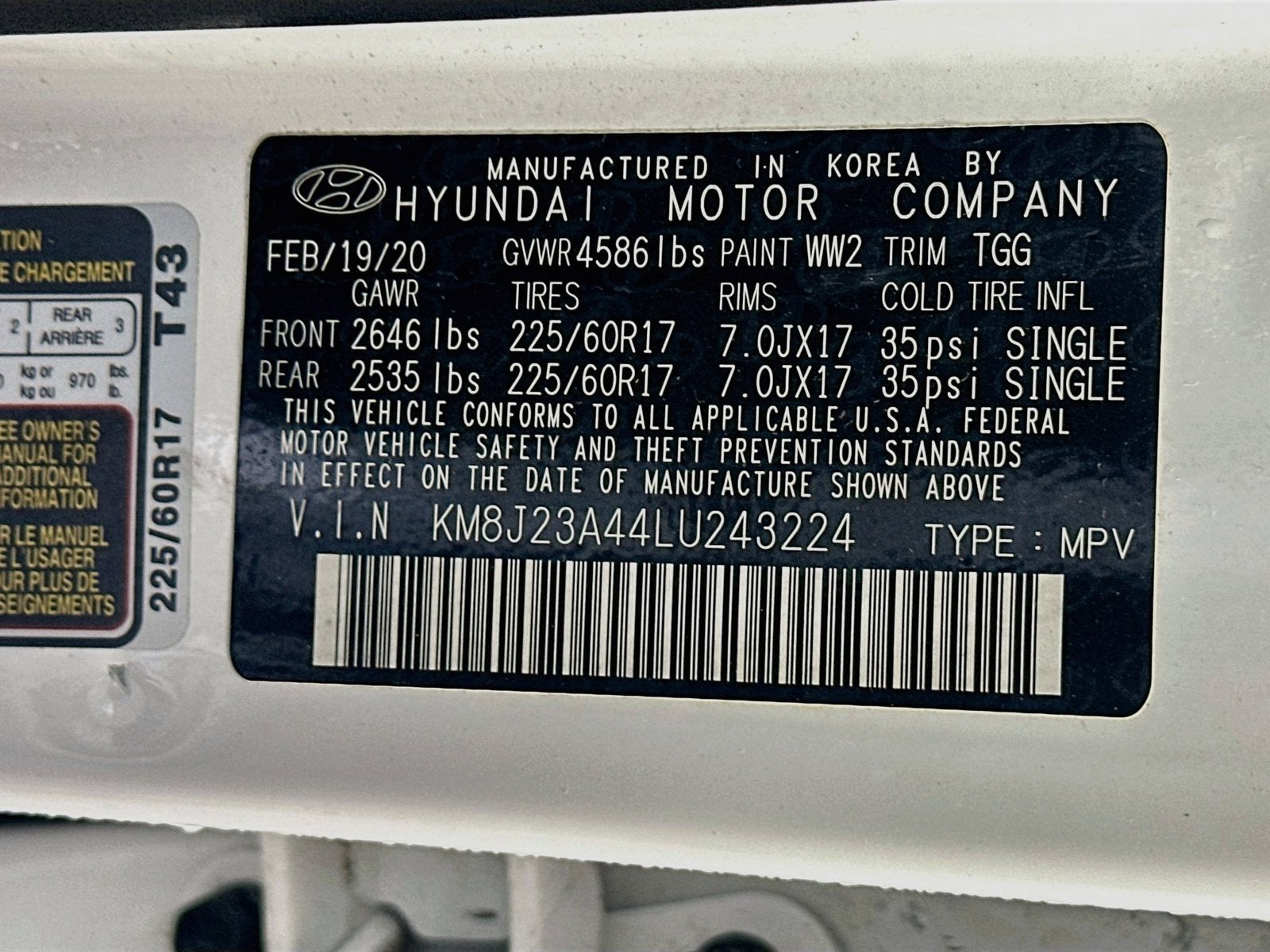 2020 Hyundai Tucson SE