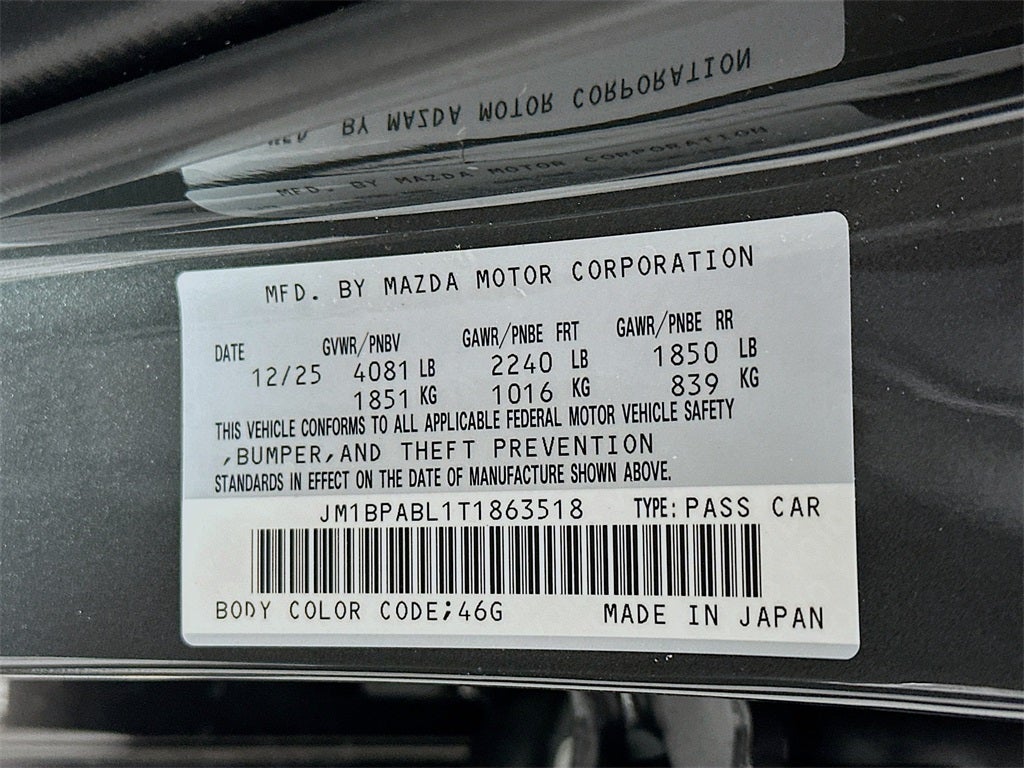 2026 Mazda Mazda3 Sedan 2.5 S Select Sport