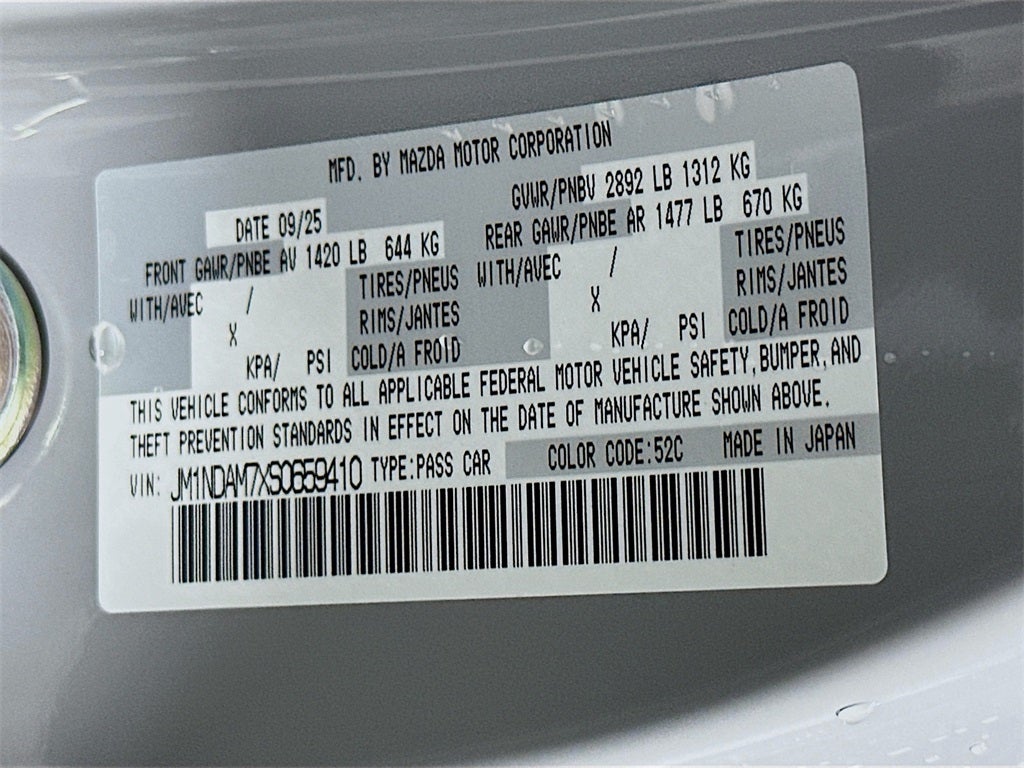 2025 Mazda Mazda MX-5 Miata RF Grand Touring