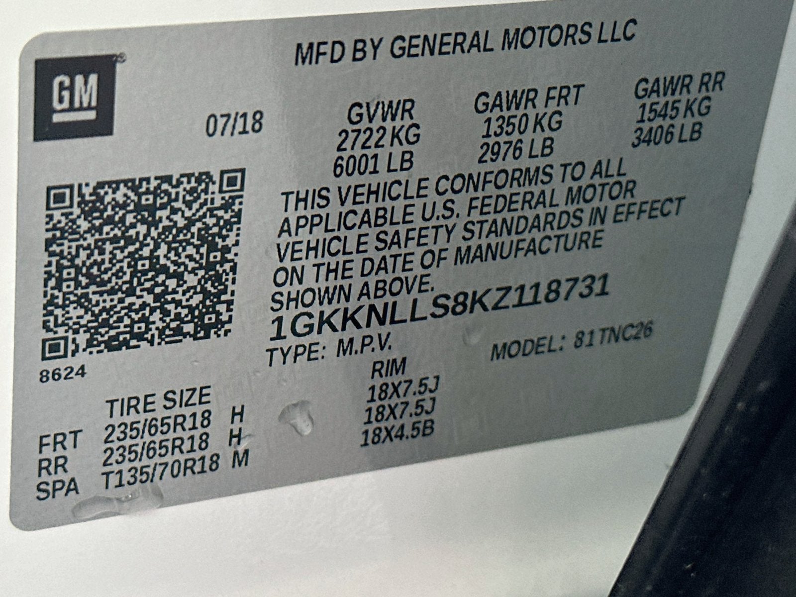 2019 GMC Acadia SLE-2