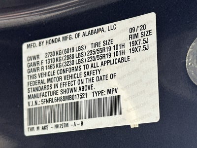 2021 Honda Odyssey Touring