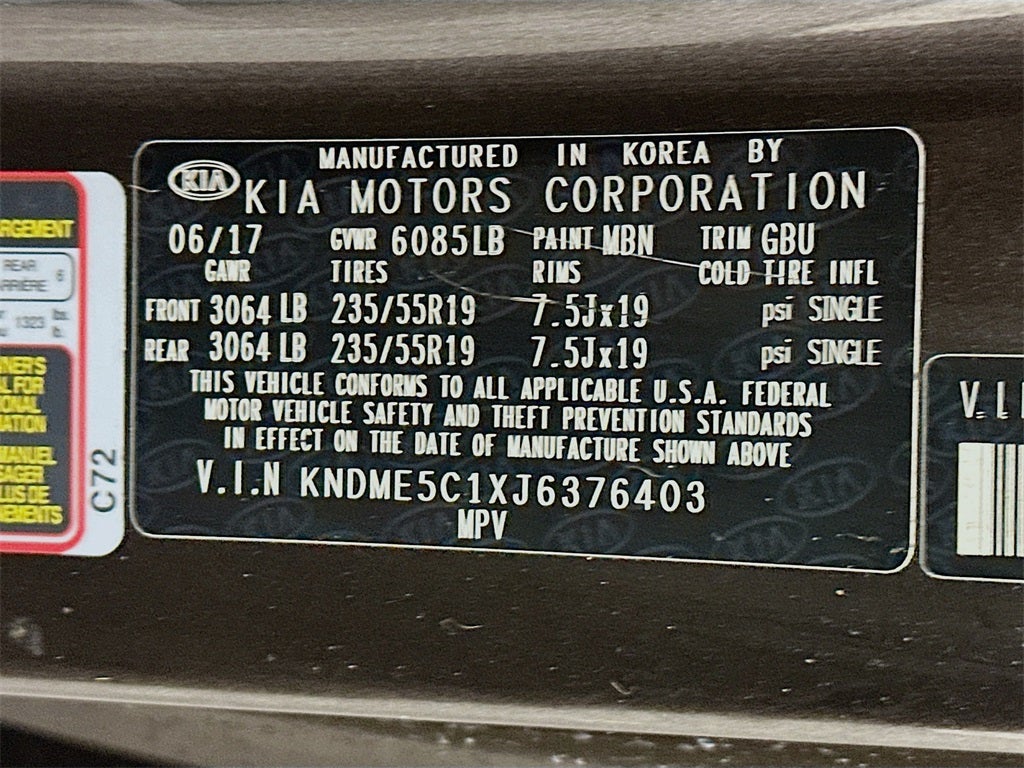 2018 Kia Sedona SX Limited