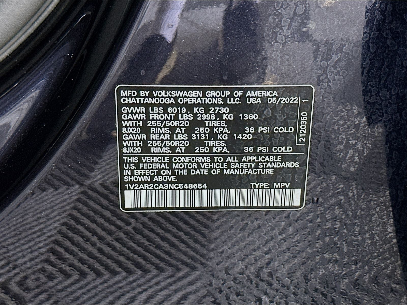 2022 Volkswagen Atlas 3.6L V6 SEL R-Line