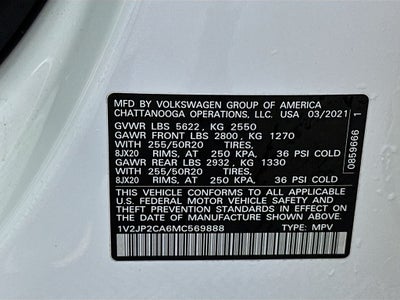 2021 Volkswagen Atlas 2.0T SE w/Technology