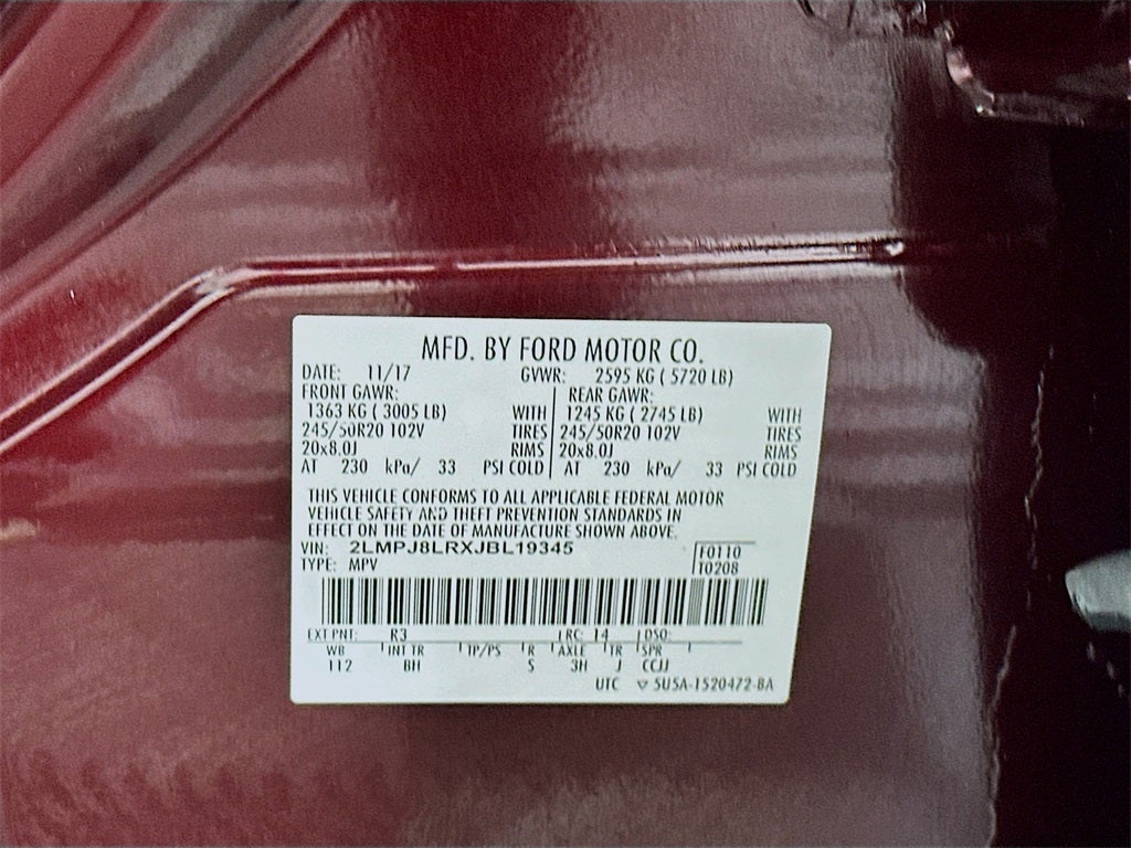 2018 Lincoln MKX Reserve