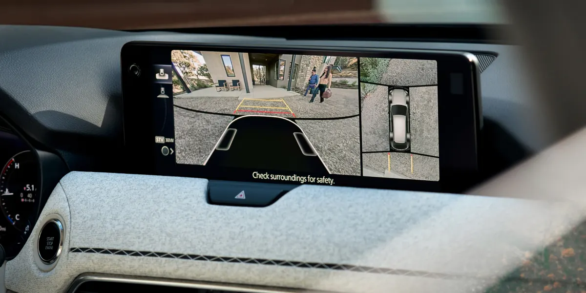 2027 Mazda CX-90 360° View Monitor on the center display | Auffenberg Mazda of O'Fallon in Shiloh IL