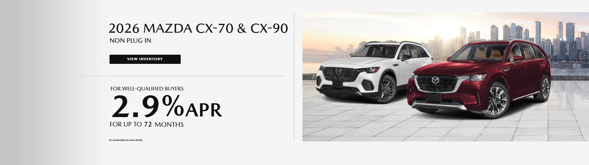 2026 cx70 and cx90 non plug in APR offer
